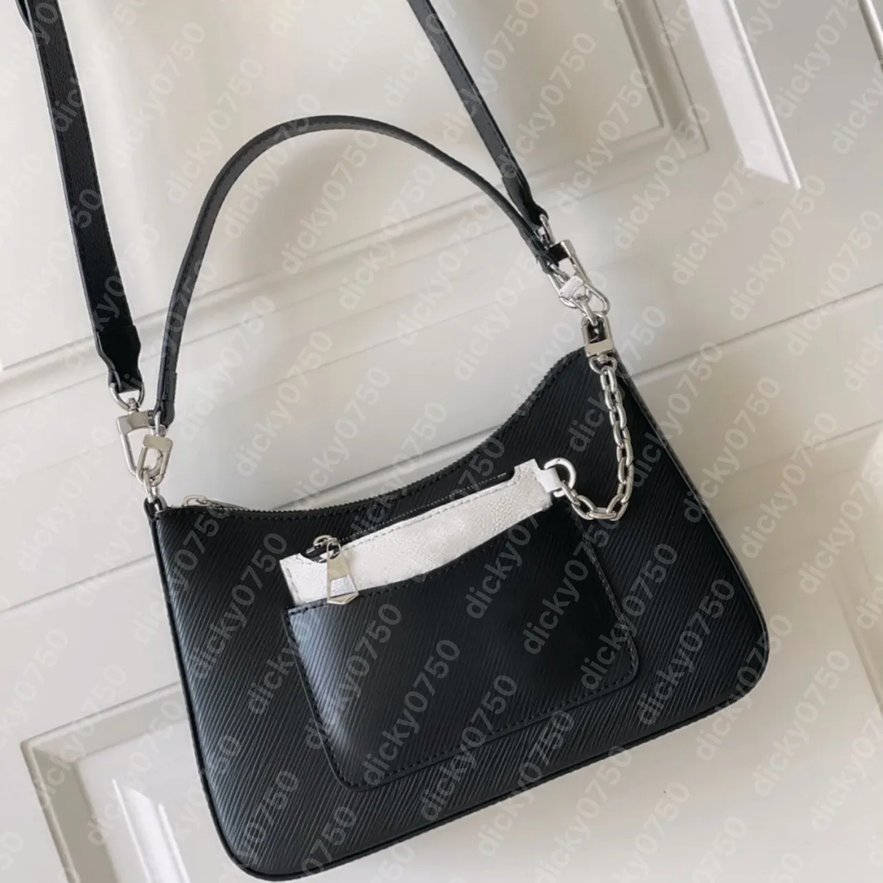 dicky0750b shoulder bag Handbags chain clutch crossbody bags lady hobo twin set classic Striped for women fashion chains purse designer handbag cowhide Wholesale