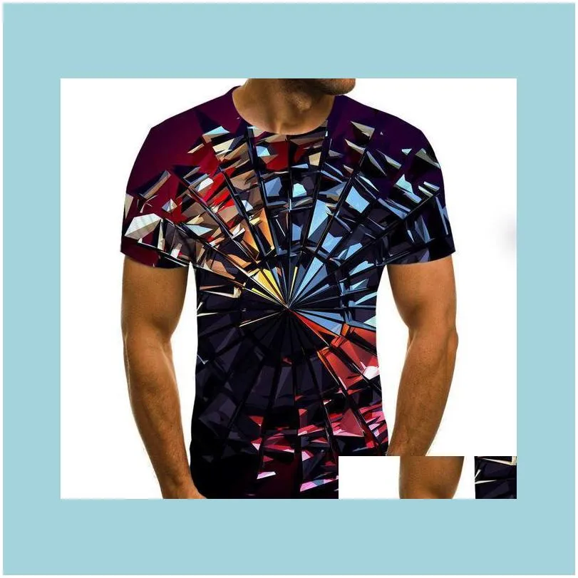 2021 Three-Dimensional Vortex Men Graphic T-Shirts Summer 3D Print Daily Casual Streetwear Cosplay Costume T Shirt Fashion Harajuku Top Tees Unisex