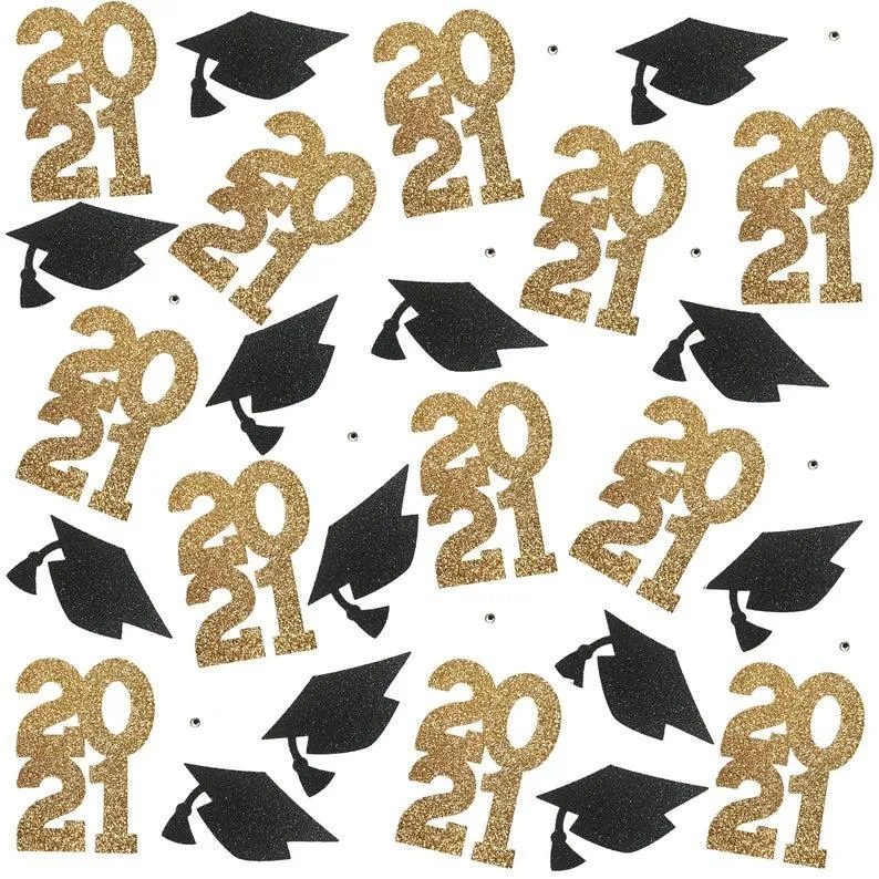 Party Decoration 2021 Golden Glitter Confetti Gift Graduation Desktop