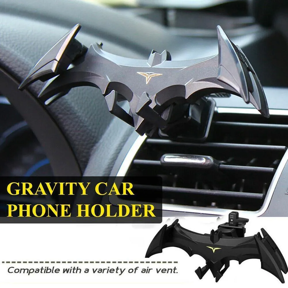 Support de téléphone portable en forme de chauve-souris pour grille d'aération de voiture, accessoires de berceau anti-rayures à gravité libre, nouvelle collection