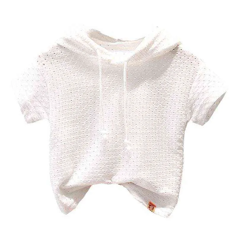 Vidmid Children's T-shirt Hooded Printed Children's Baby Girl Top Short Sleeve T-shirt Barnens bomull Vit T-shirt P112 G1224