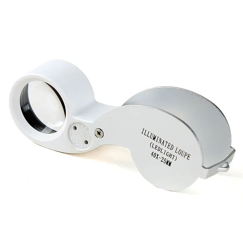Wholesale LED Illuminated Butterfly Jewelry Loupe Magnifier 40x25mm