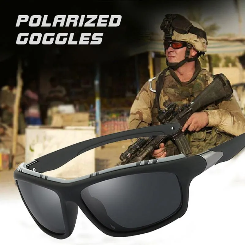 Lunettes de soleil 2021 carré hommes polarisés armée sport conduite tactique homme lunettes Anti-éblouissement lunettes de soleil Zonnebril Heren UV400