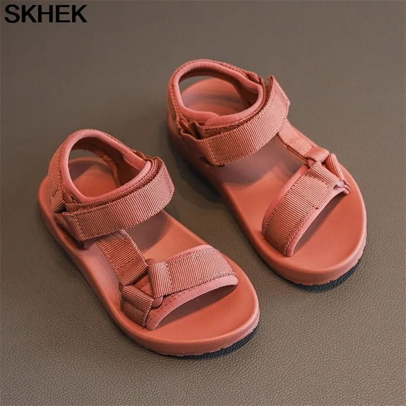 SKHEK 2021 garçons sandales enfant sandales enfants chaussures en caoutchouc école chaussures respirant bout ouvert décontracté garçon sandale 210306