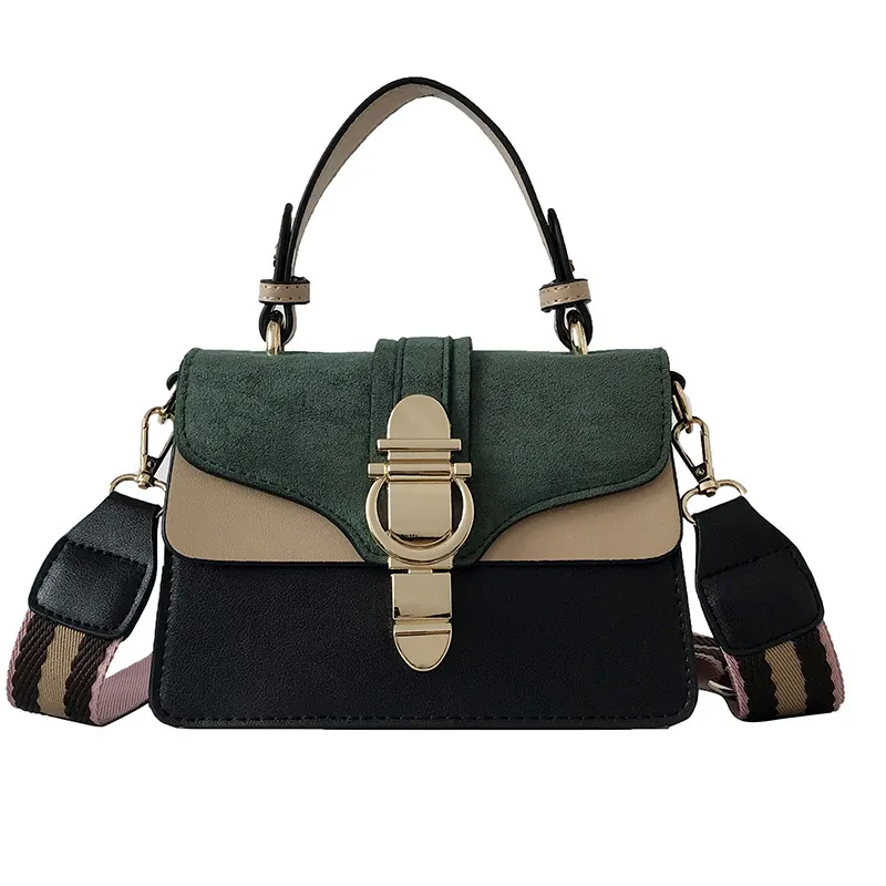 Sacos de luxo para mulher nova bolsa de moda mulheres bolsas contraste cor pequeno saco quadrado bloqueio de estilo coreano pegar versátil Único mensageiro