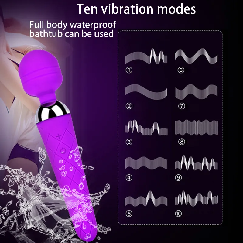 bambola del sesso femminile bastone da massaggio vaginale vibratori bastoncini vibrantigel di silice av masturbatore prodotti sexy per adulti 7REG
