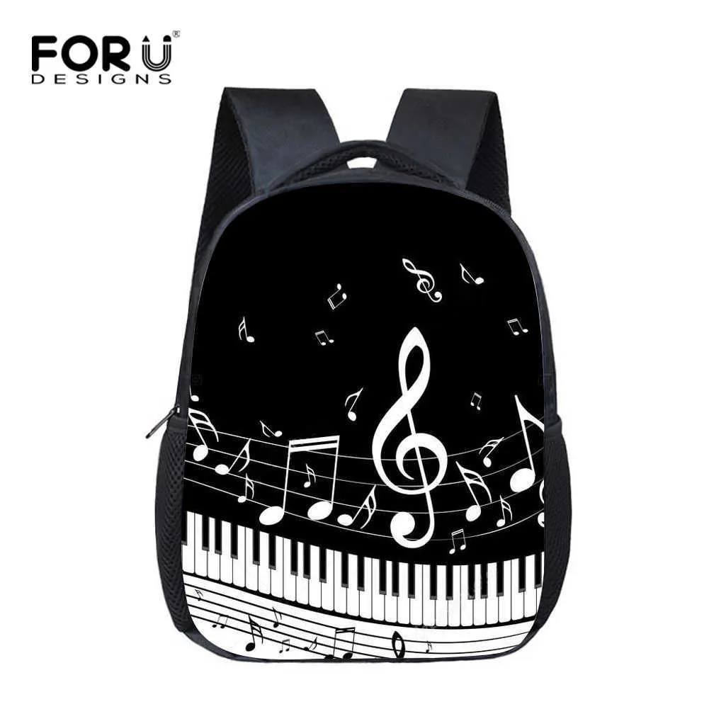 Forudesigns Dzieci Torby szkolne dla małych chłopców Dziewczyny Muzyka Uwaga Plecaki Piano Bag Book Bag Kids Kidsergarten Bag Mochila Escolar X0529