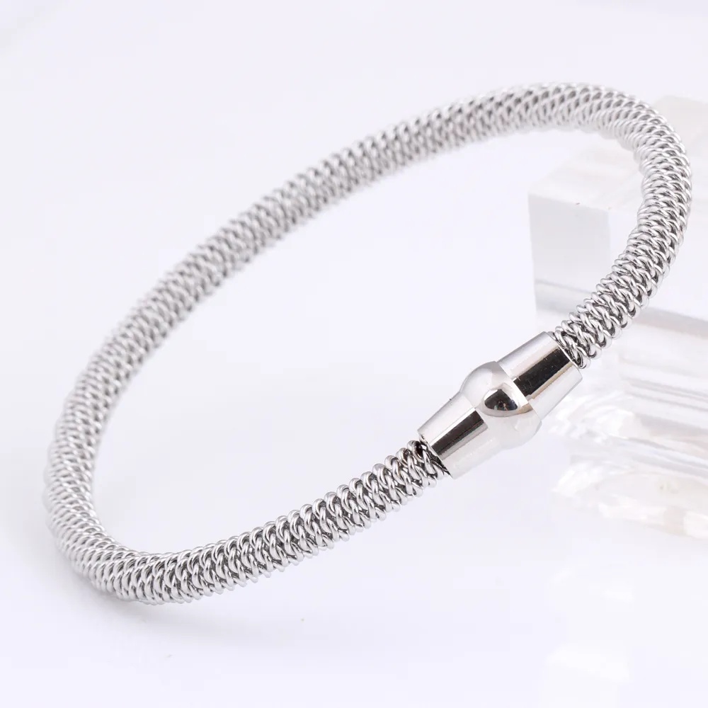 High-quality-Five-Color-stainless-steel-cable-mesh-bracelet-chain-bracelet-bangles-for-men-or-women