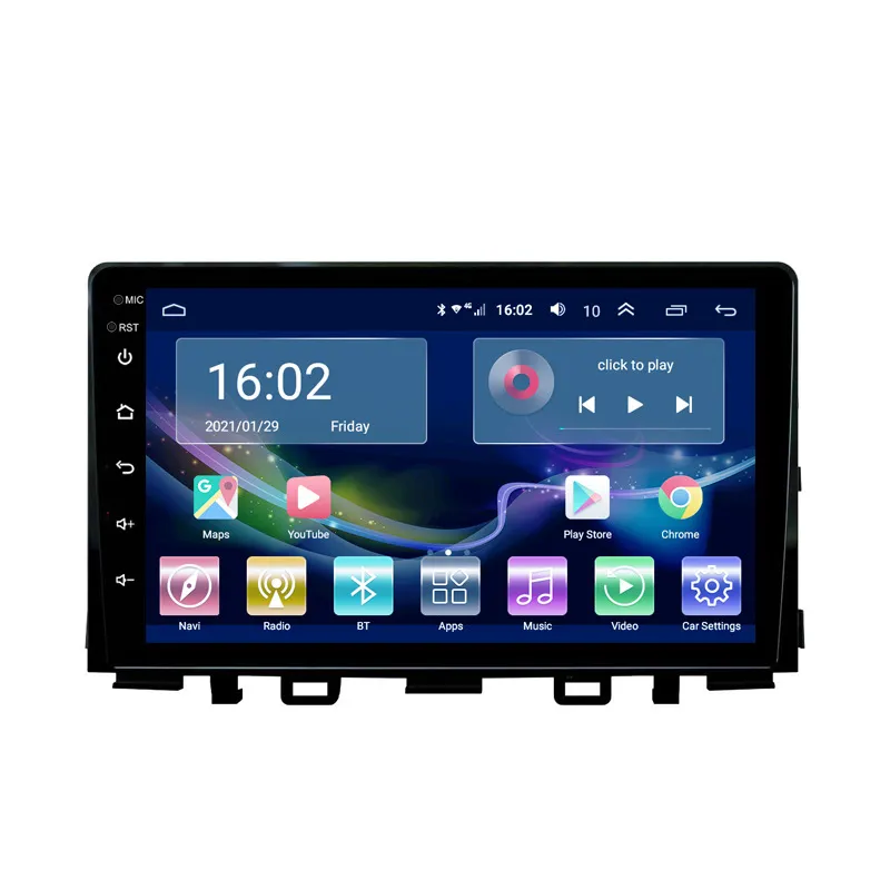 Автомобиль мультимедиа радио стерео видео для Kia Rio 2016-2018 2-DIN Android 10 DVD-плеер с GPS