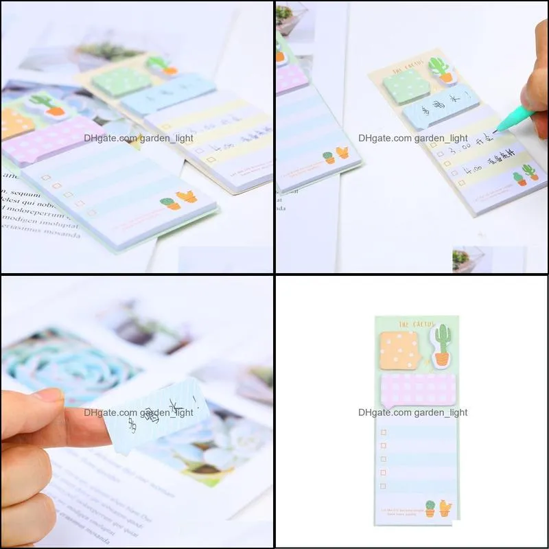 NOVERTY Cactus Cute stickers planner kawaii sticky notes stationery planner stickers memo pad cute papeleria notepad stick1