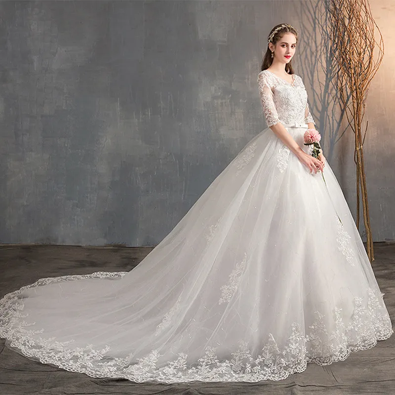 V waist wedding dress hotsell