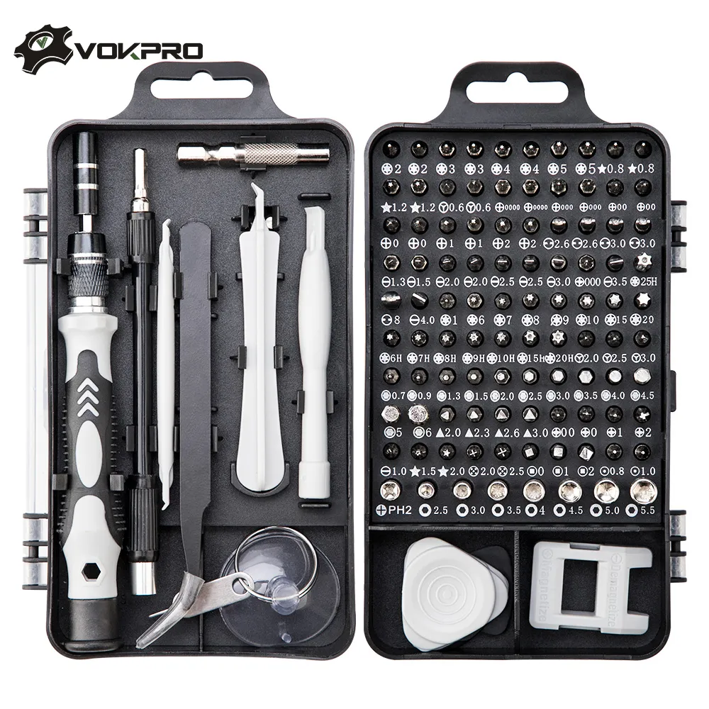 Multi-schroevendraaier set met 98 precisie bit 112 in schroevendraaiers met 1hand schroevendraaiers voor computer pc mobiele telefoon reparatie-tools