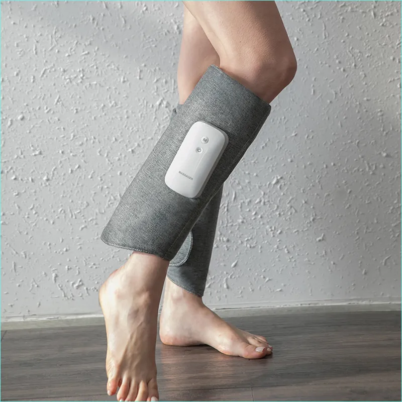 الساق مدلك ضغط الهواء الذكي تخفيف تدليك التعب العضلات العجل الاسترخاء القابلة لإعادة الشحن تماما ملفوفة