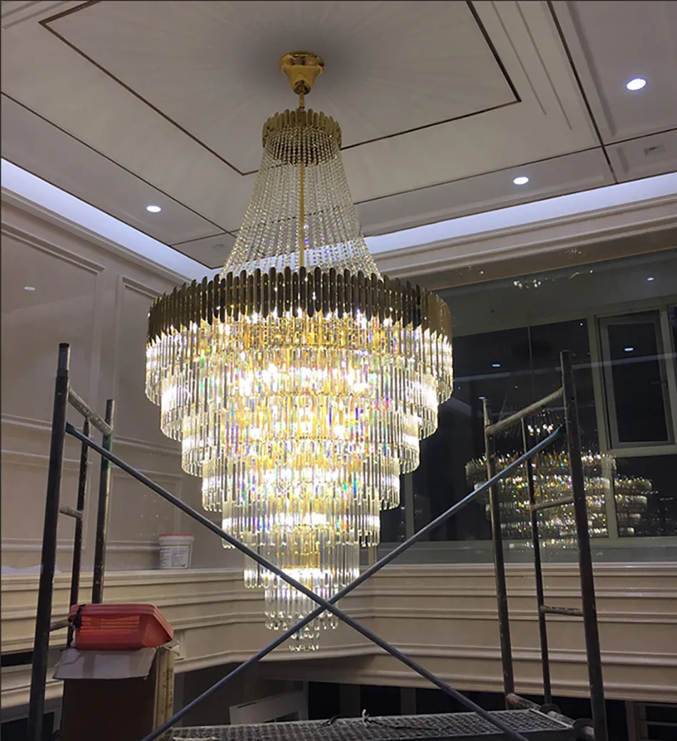 Luxury Modern Crystal Chandelier Lighting High Quality Gold Lustre De Cristal For Living Room Bedroom Led Lamp