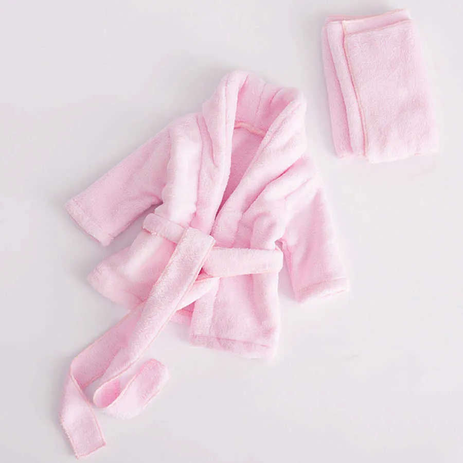 Super Soft Flannel Material Made Baby Handduk Washcloth Set Infant Bath Born POGGE PROPS BATHROBE 0-6M 210728