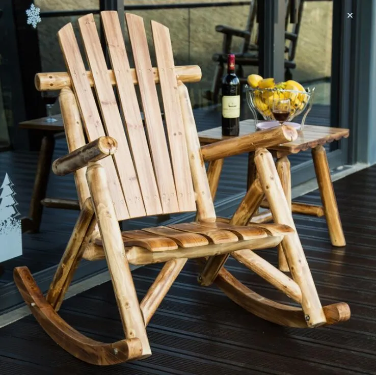 Large sales wooden rocker
