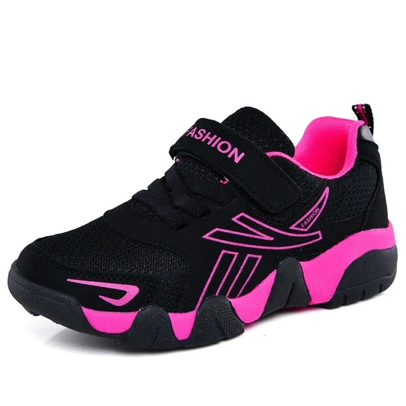 Spor Kızlar Sneakers çocuk ayakkabı çocuklar için çocuklar çocuklar rahat nefes örgü moda okul sapato infantil menina 211022