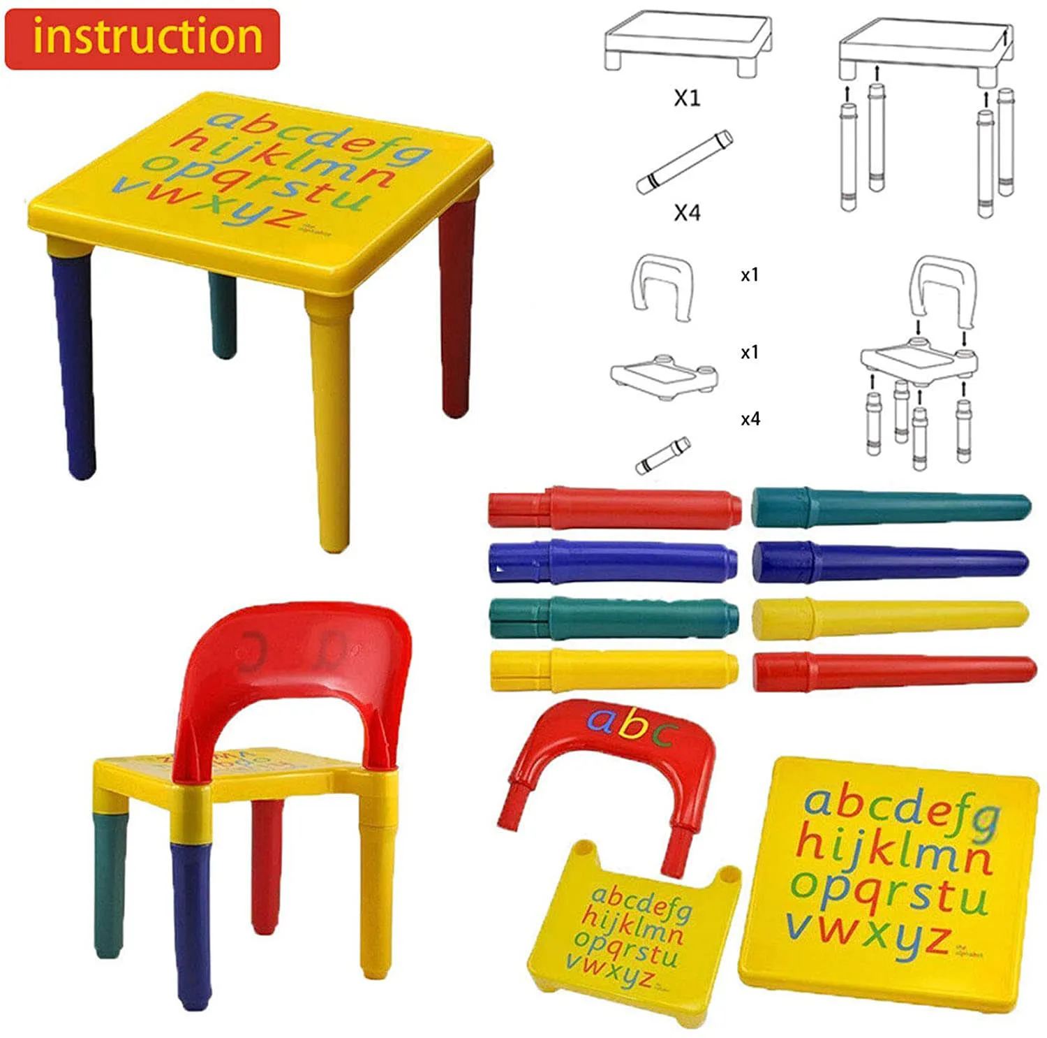 Alphabet table and chair deals