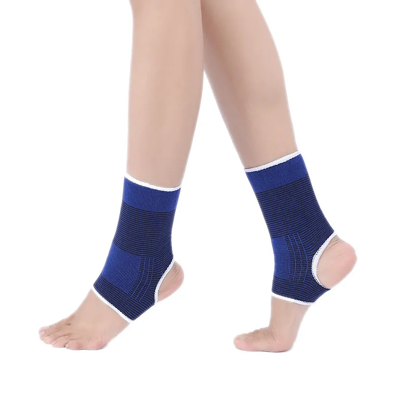 Suporte de tornozelo elástico band brace ginásio esportes promoção proteger tknitting dor hemapy manter quente safira azul 0 7jr f1 187 w2