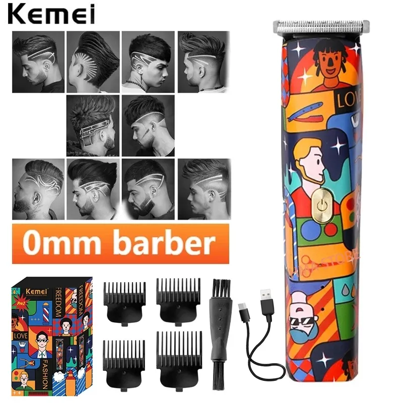 kemei km 5017h t- شكل الانتهازي رجل المهنية الأزياء الكتابة على الجدران الشعر المقص الانتهاء من الشعر