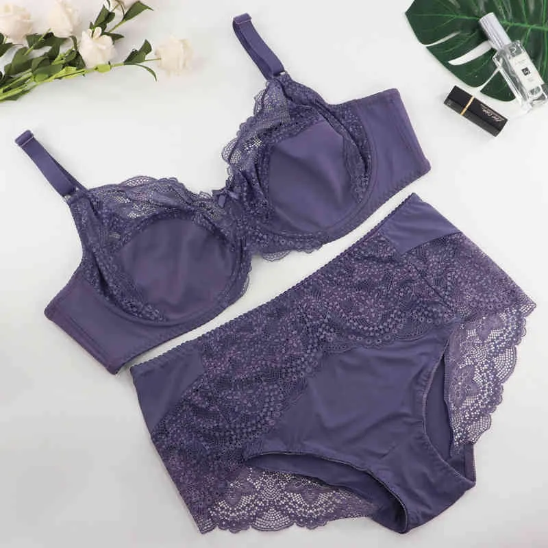 Parifairy Floral Lace Ultra Thin Bra And Panties Set In Large Size Underwear  For Women, Brassieres D Cup, Sizes 38 48 XL 6XL X0526 From Musuo03, $13.44