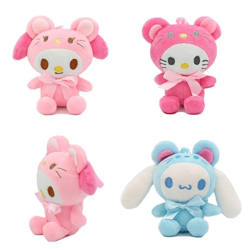 Giocattolo di peluche per bambole simpatico cartone animato da 10 cm Kawaii Peluche di alta qualità, ciondolo per auto, bambole per ragazze, regali all'ingrosso