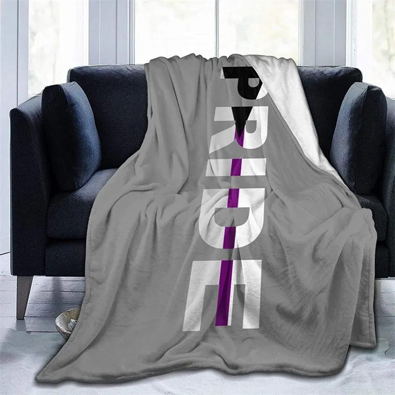 Blankets Demisexual Pride Flag Cubre Camara Green Throw Blanket 3D