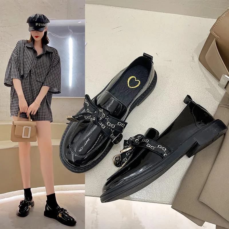 ハンドメイド ドレスシューズファッション弓結び目ピースオールマッチ快適な女性の21春と秋のイギリス風レトロなプラットフォームローファー 初回特典付き Shoes Accessories Dress Shoes Viajealasostenibilidad Org