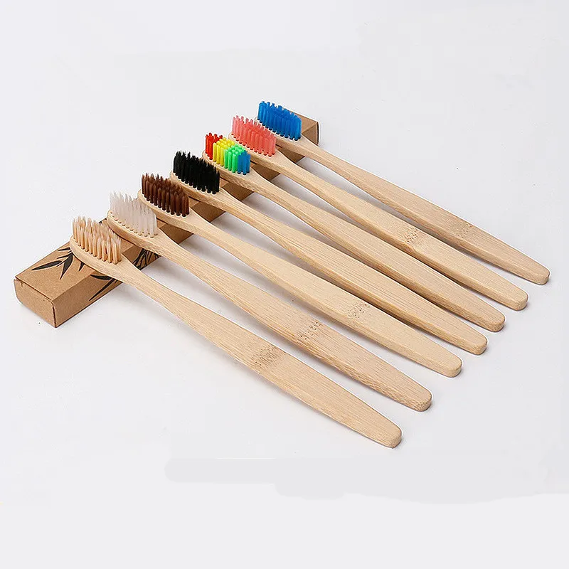 Portable Natural Bamboo Toothbrush Charcoal Soft Hair Tooth Brush Eco Friendly Brushes Oral Cleaning Care Tools