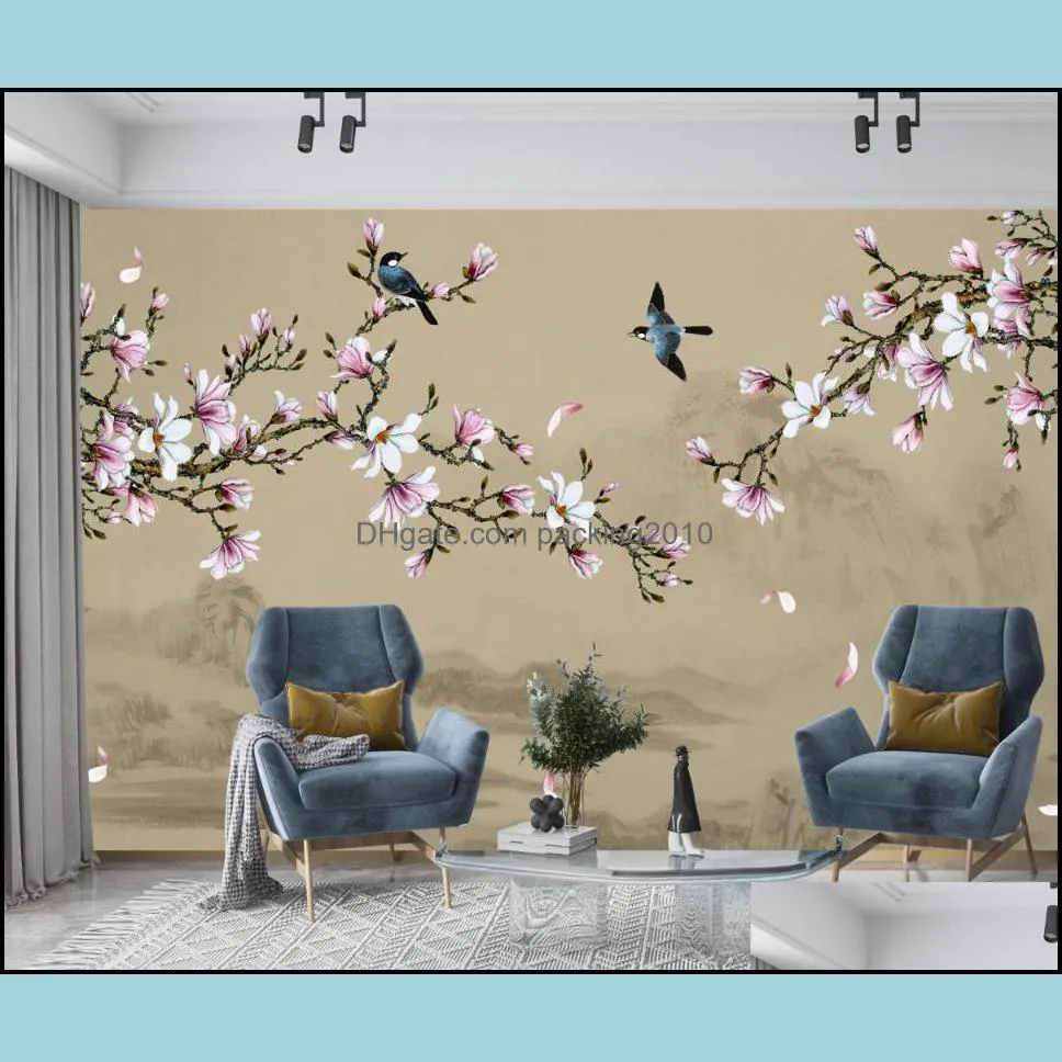 Wallpapers Custom 3D Wall Murals Wallpaper Chinese Style Embossed Decoration Painting Living Room Dining Bedroom Flower