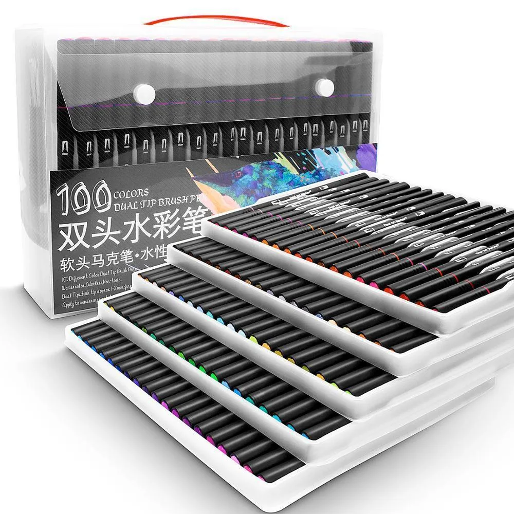 48-60-72-100-Color-Watercolor-Markers-for-Drawing-Painting-Set-Professional-Water-Coloring-Brush-Pen (1)