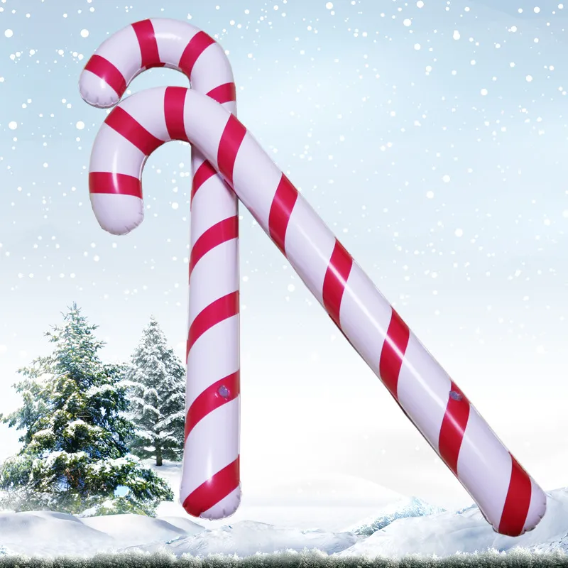 88x 25 x 7cm膨脹可能なキャンディー杖古典的な軽量吊り下げ装飾クリスマスパーティーPVC風船装飾品