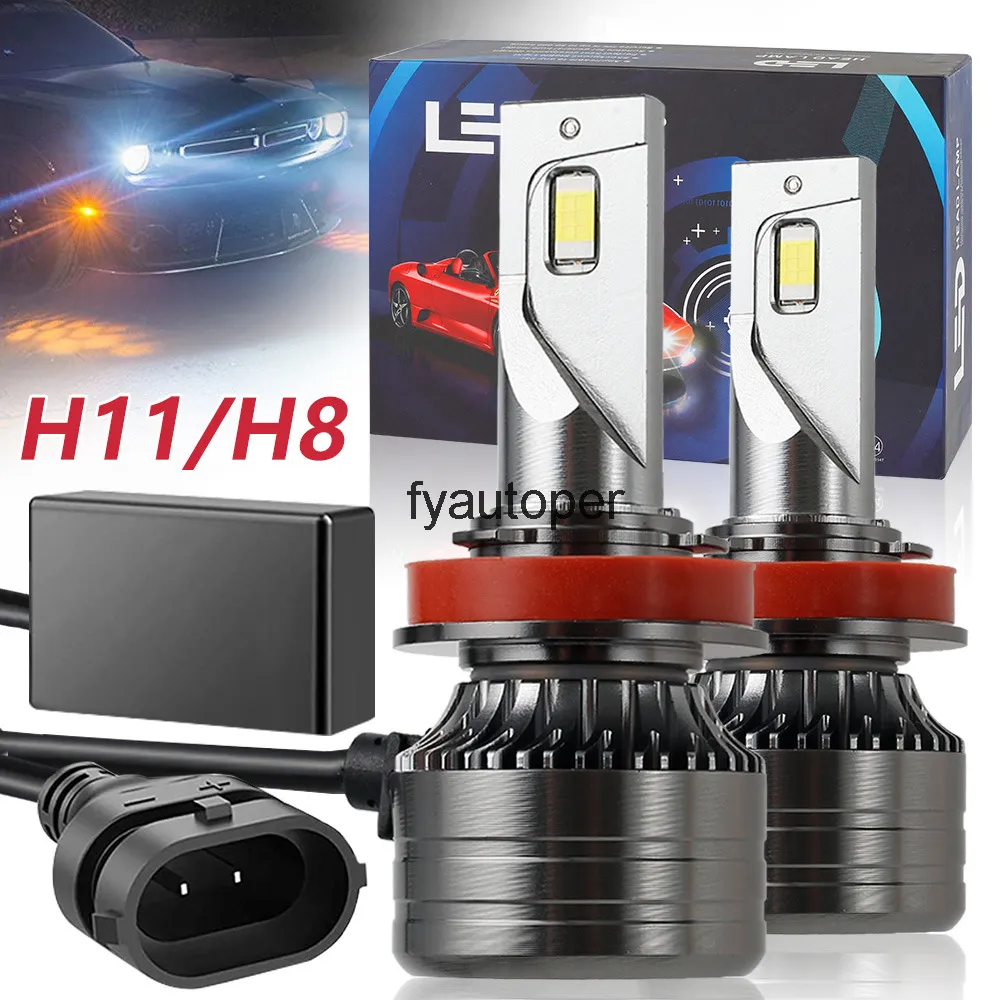 H8 H11 LED電球ヘッドライトキットフォグランガランプヘッドライト12-24V 6000-6500K IP67