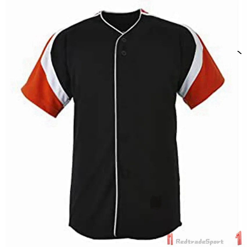 Passen Sie Baseball-Trikots an, Vintage, leeres Logo, genähter Name, Nummer, Blau, Grün, Creme, Schwarz, Weiß, Rot, Herren, Damen, Kinder, Jugend, S-XXXL, 1JSME