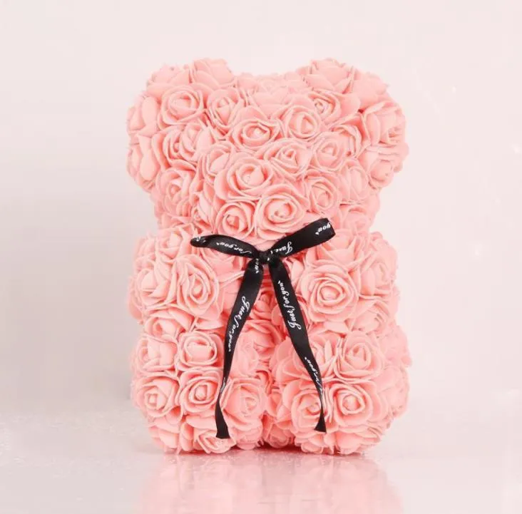 Rose Teddy Bear Valentines Day Gift 25cm Flower Bear-Artificial Christmas Gifts for Women Valentines-Gift SN2961