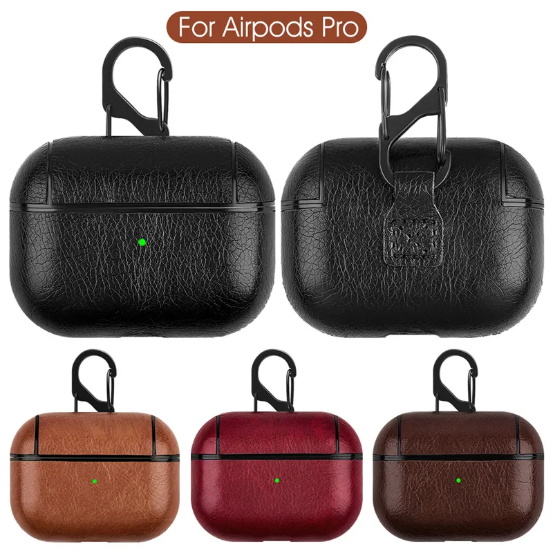 Zakenman Oortelefoon Cases Apple Airpods Case PU Lederen Bluetooth Hoofdtelefoon Cover voor Air Pods Pro Box Pouch Oortelefoon AccessoRie