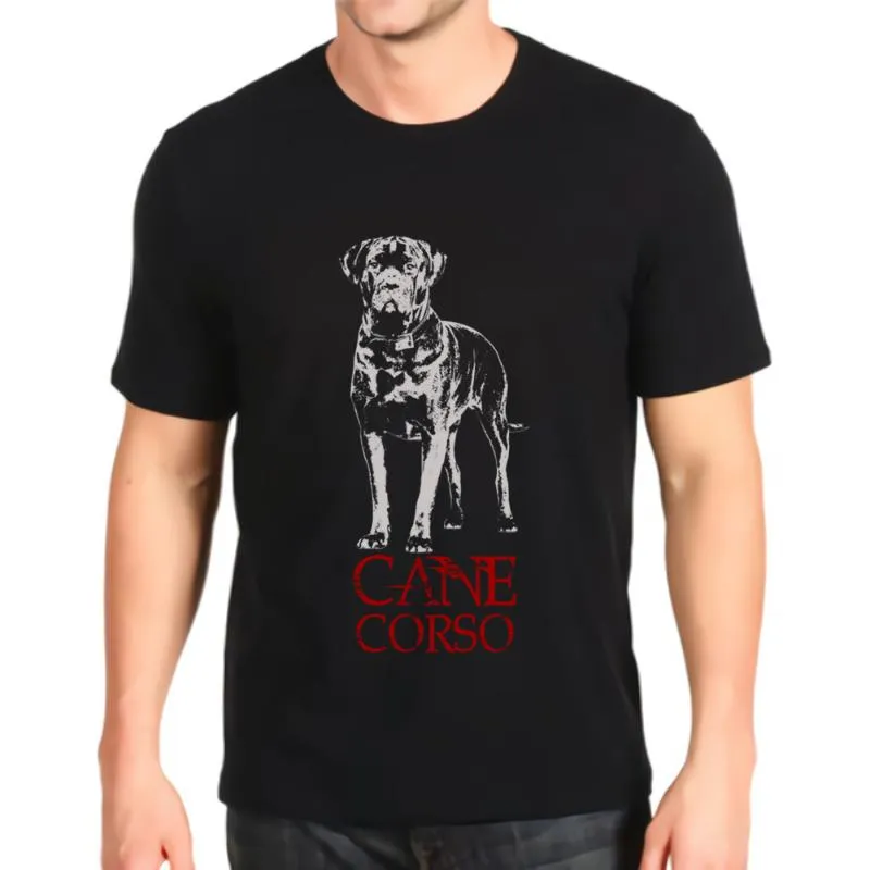 Moda Impresso Camisetas Cane Corso Italiano Mastiff Top Mens Loose Personalização T-shirt Homens