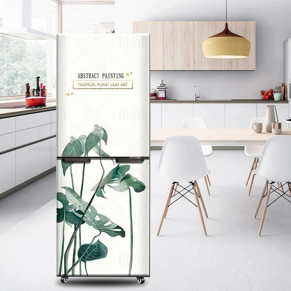 3D Self Adhesive Refrigerator Wrap Freezer Sticker Art Fridge Door Cover Wallpaper Kitchen Accessories, Size: 60*150cm