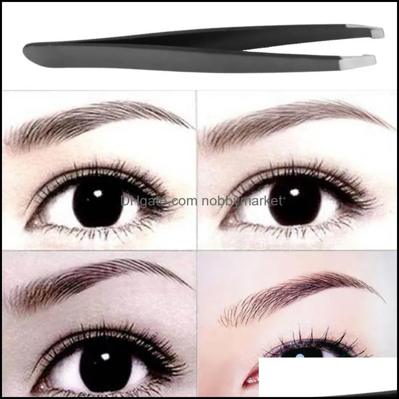 1pcs Eyebrow Tweezers Stainless Steel Face Hair Removal Eye Brow Trimmer Eyelash Clip Cosmetic Beauty Makeup Tool