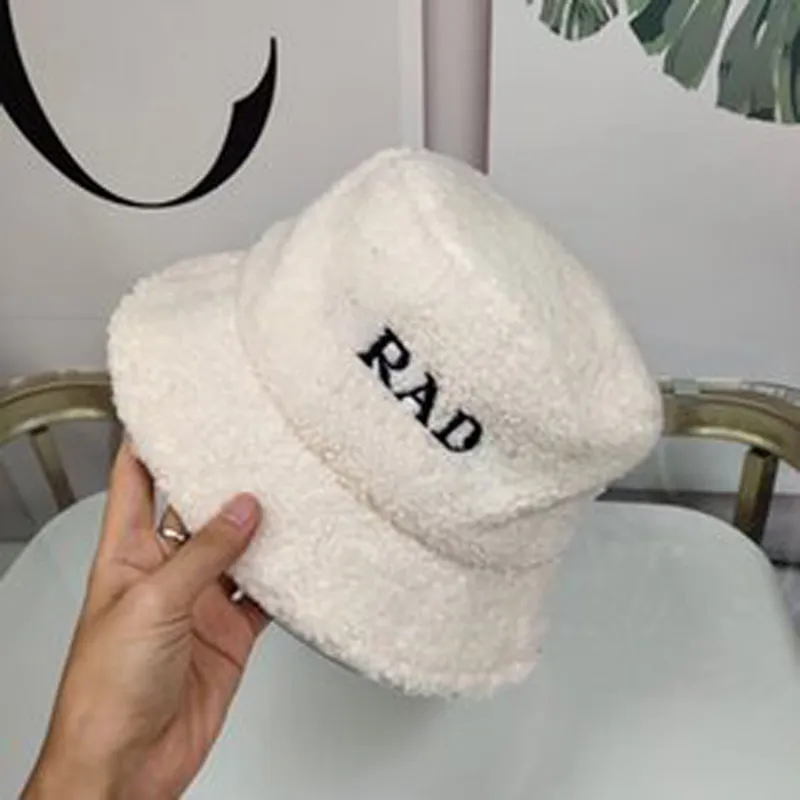 Fuzzy Shearling Bucket Hat For Women And Men Luxury Designer Fitted