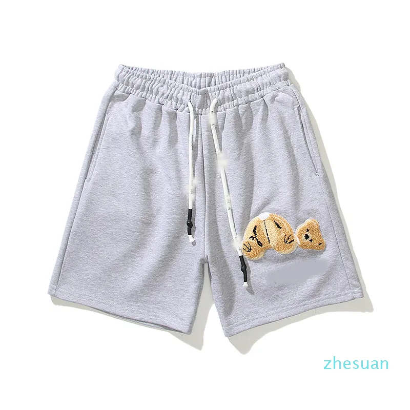 Street Loose Shorts Broken Head Teddy Bear Drawstring Hundred Men and Women Short Pants218U