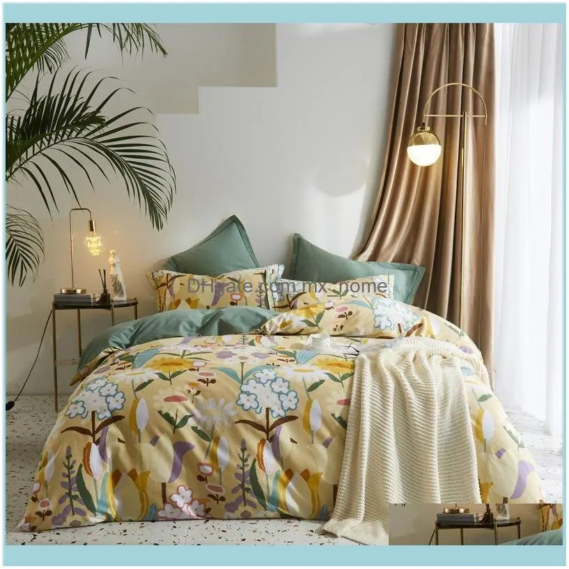 Bedding Sets Home Textile Fashion Bed Linen Set Warm Autumn And Winter Thickened 4 Pcs Sheet Quilt Cover Pillowcase Duvet Queen