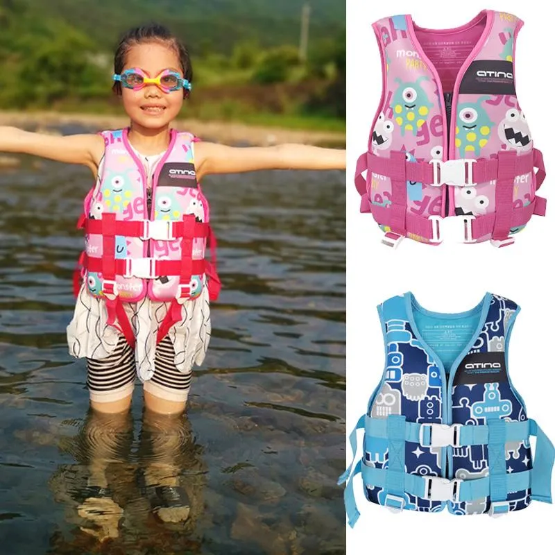 Life Vest & Buoy Kids Swim Children Float - Toddler Baby Youth Floating Jacket Swimsuit Boys Girls Swimming Learning Swimwear Neoprene