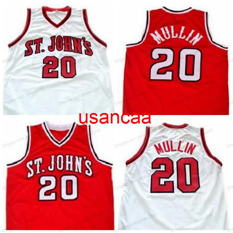 Anpassad retro #20 Chris Mullin Basketball Jersey Men Stitched White Red Any Size 2XS-5XL Namn och nummer