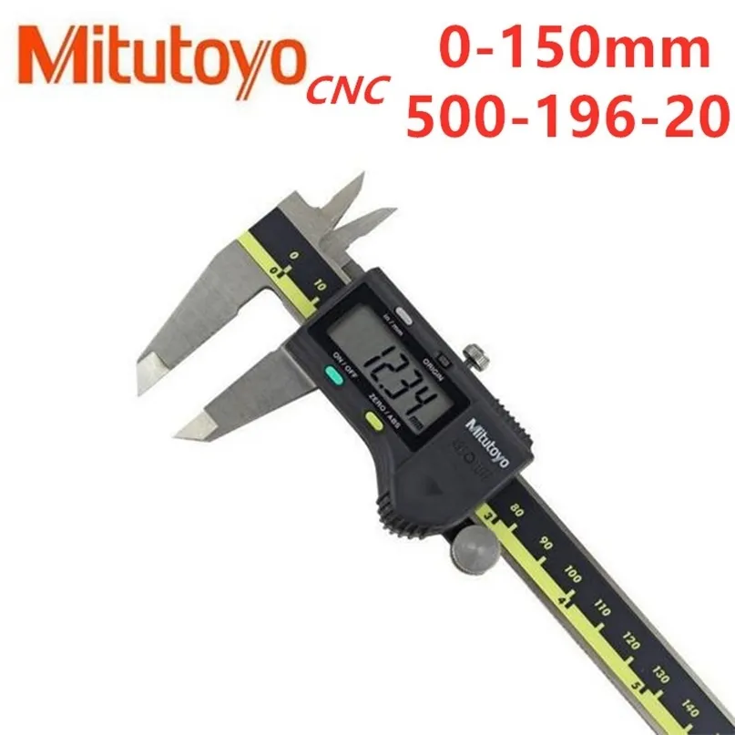 Mitutoyo CNC الفرجار LCD الرقمية Vernier الفرجار 150 300 ملليمتر 500-196-20 6 8 12 بوصة قياس الإلكترونية الفولاذ المقاوم للصدأ 210810