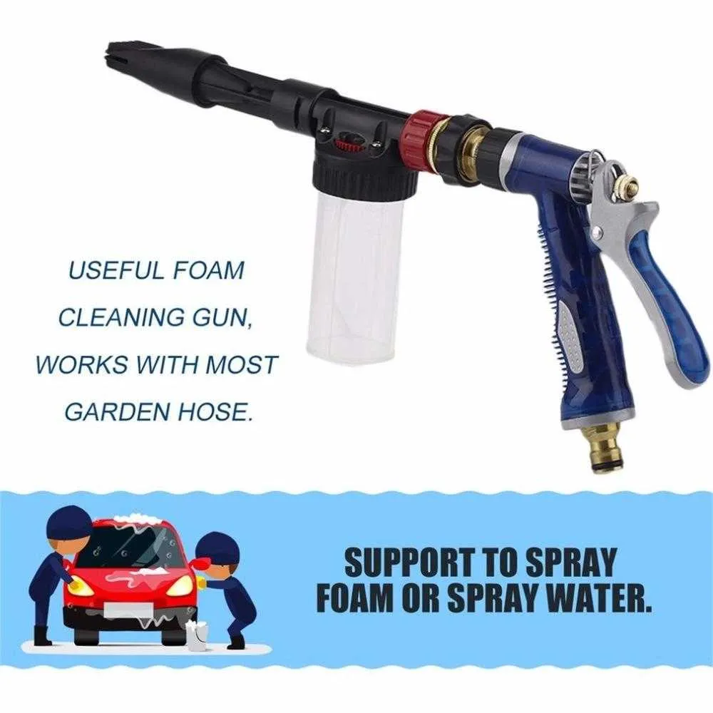 Multifunctional Foamaster Portable New Snow Foam Car Wash Spray Gun for Lance Uses Hose Pipe Universal Auto Cleaning Kit