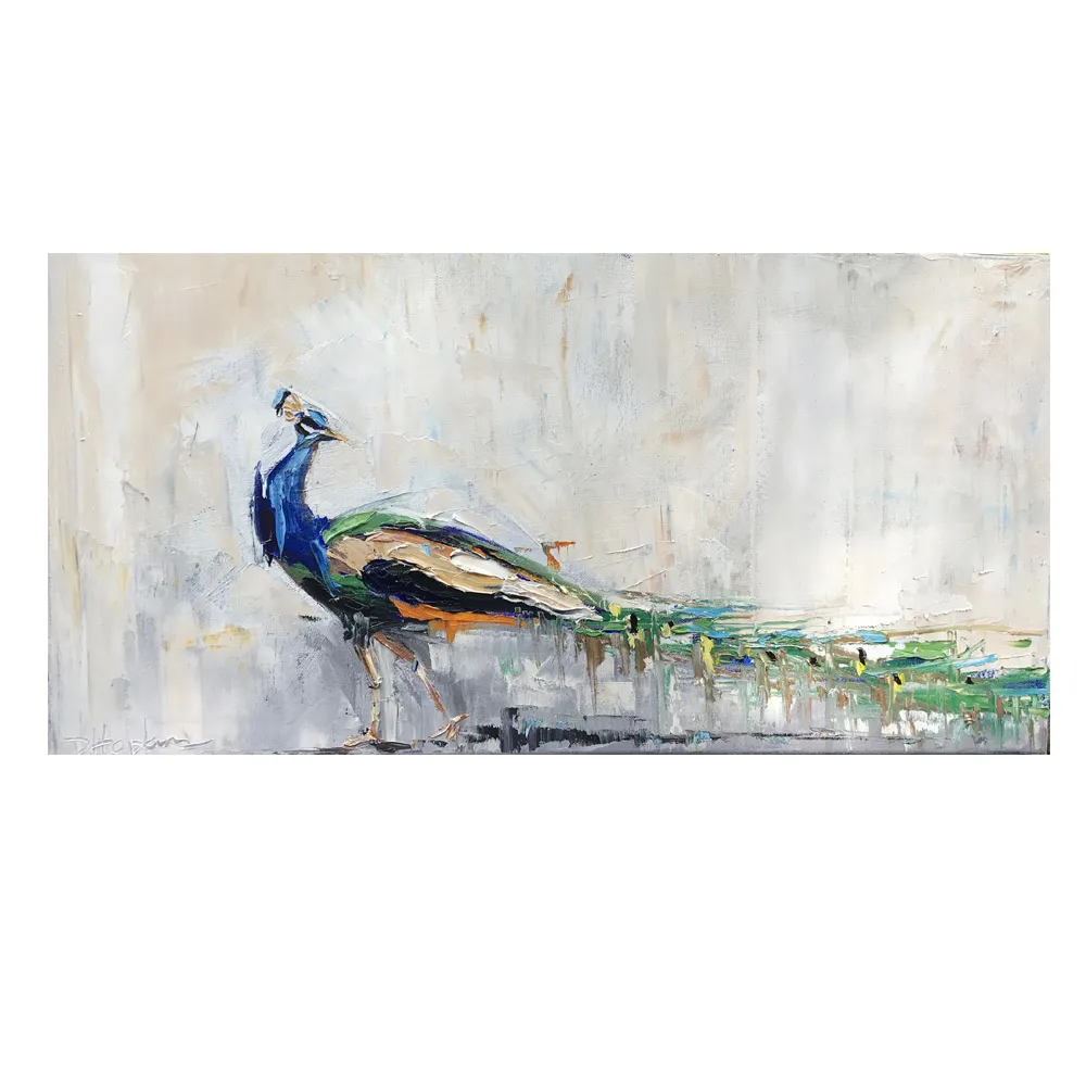 Modern Decoration Painting Abstract Wall Art Wall Colorful Bird Peacock  Pintura A Óleo Poster De Tela Para Sala De Estar Sem Moldura De $36,78 |  DHgate, image size:1000x1000