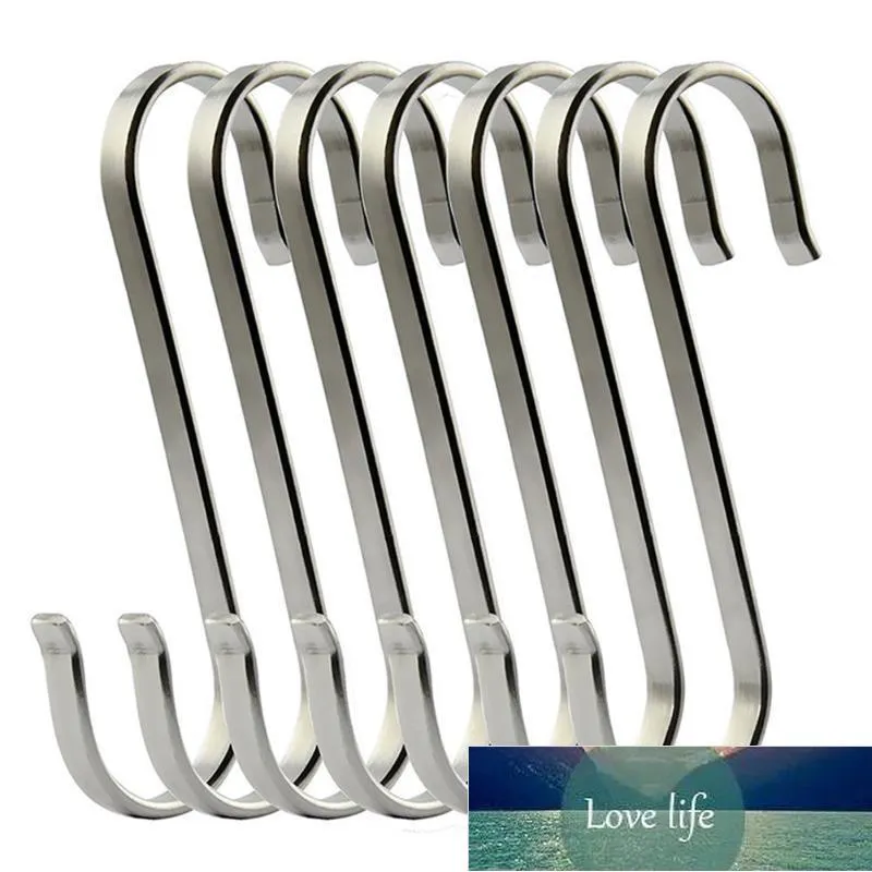 Ganchos Rails 6 pcs Cozinha Banheiro Durável Gancho de Armazenamento Durável para Roupas Prático S Forma de Aço Inoxidável Portátil Rustproo Rustproo Preço de Fábrica