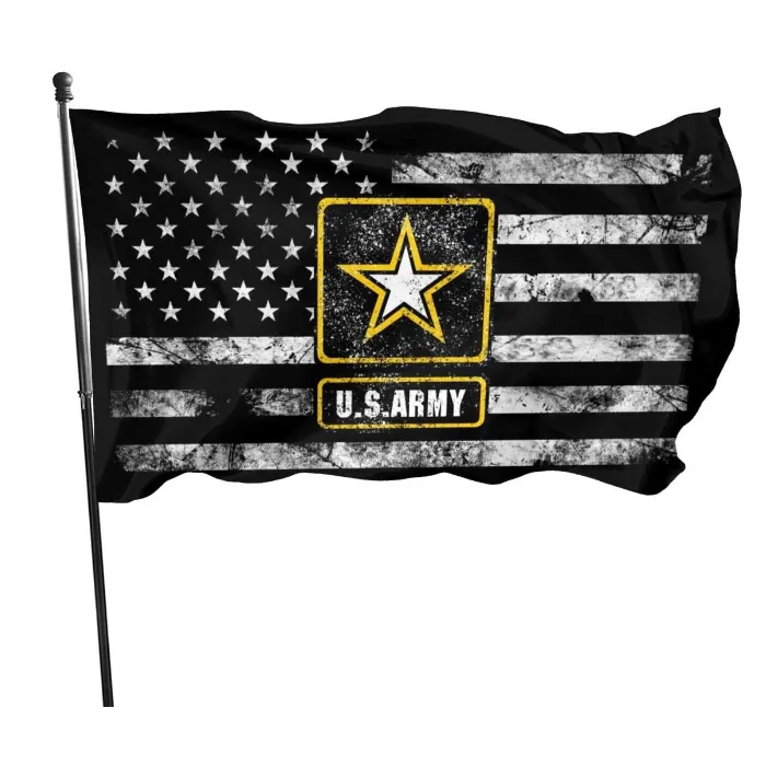 Bandeiras do exército dos EUA 3 'x 5'FT 100D banners ao ar livre de poliéster de alta qualidade cores vivas com dois ilhós de latão