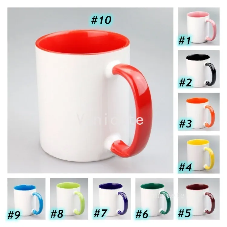 Sublimation Coffee Mug Multi Color 11oz Sublimation Ceramic